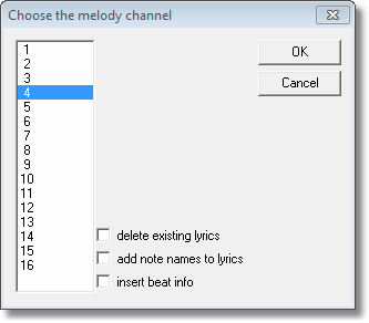 melody channel dialog